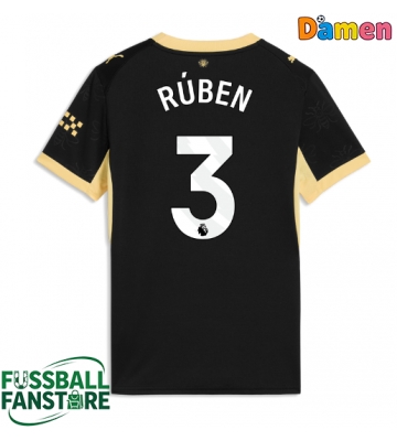 Manchester City Ruben Dias #3 Replik Auswärtstrikot Damen 2026-27 Kurzarm